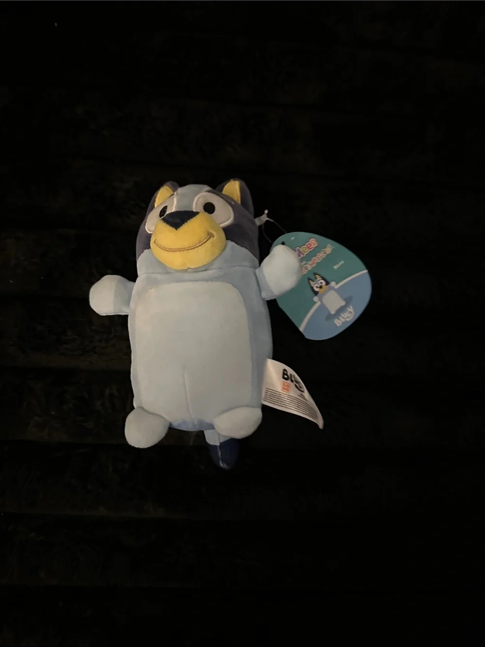 Blue Plush Husky Bird Toy — Soft Squeaky Pet Playfriend